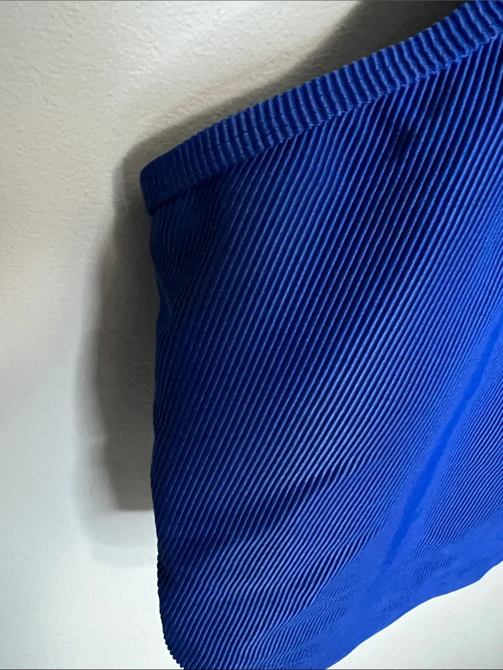 Dobreva Ribbed High-Neck Bikini Crop Top - Royal Blue, Size Small 4-6